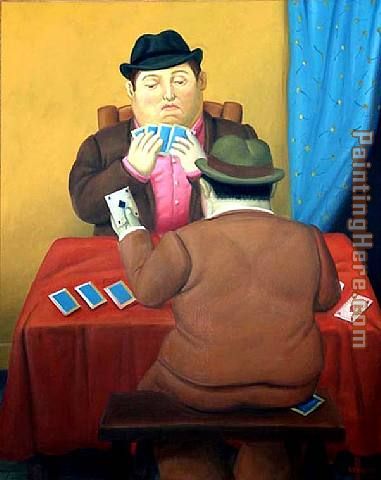 Card Players painting - Fernando Botero Card Players art painting